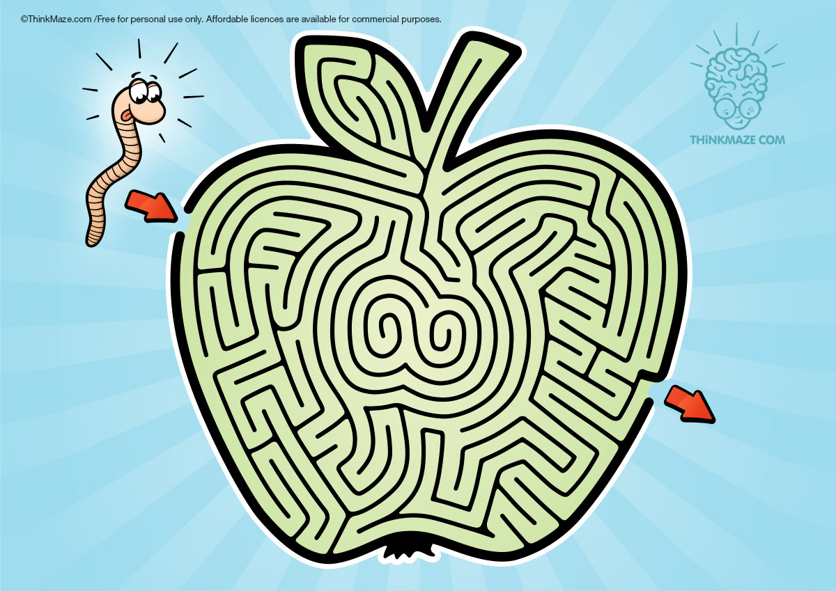 free maze apple in color