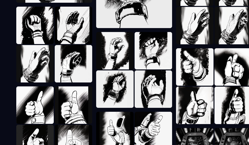 This was my attempt at generating a hand pointing the index finger