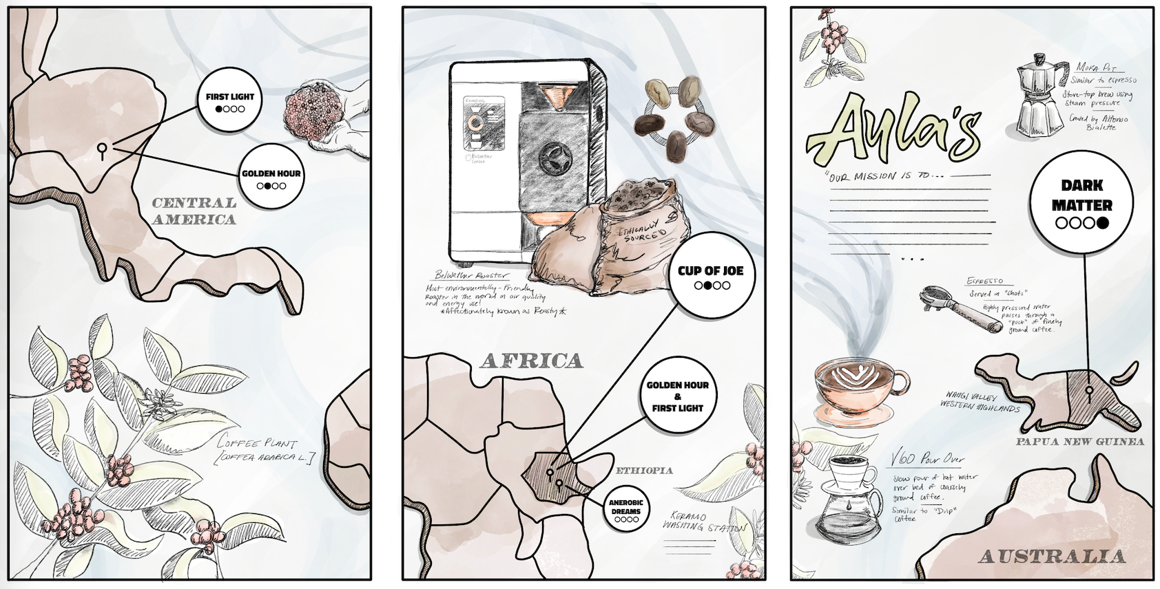 4. Additional version created with color to give options to the team at Ayla's.