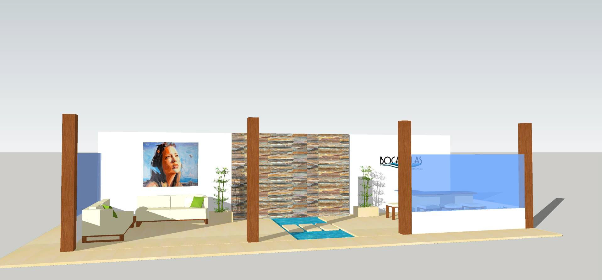 This is one of my first designs using Sketchup. The similarities between Adobe Illustrator and Sketchup are abundant and I was comfortable with the work flow very quickly. Such a fun program!