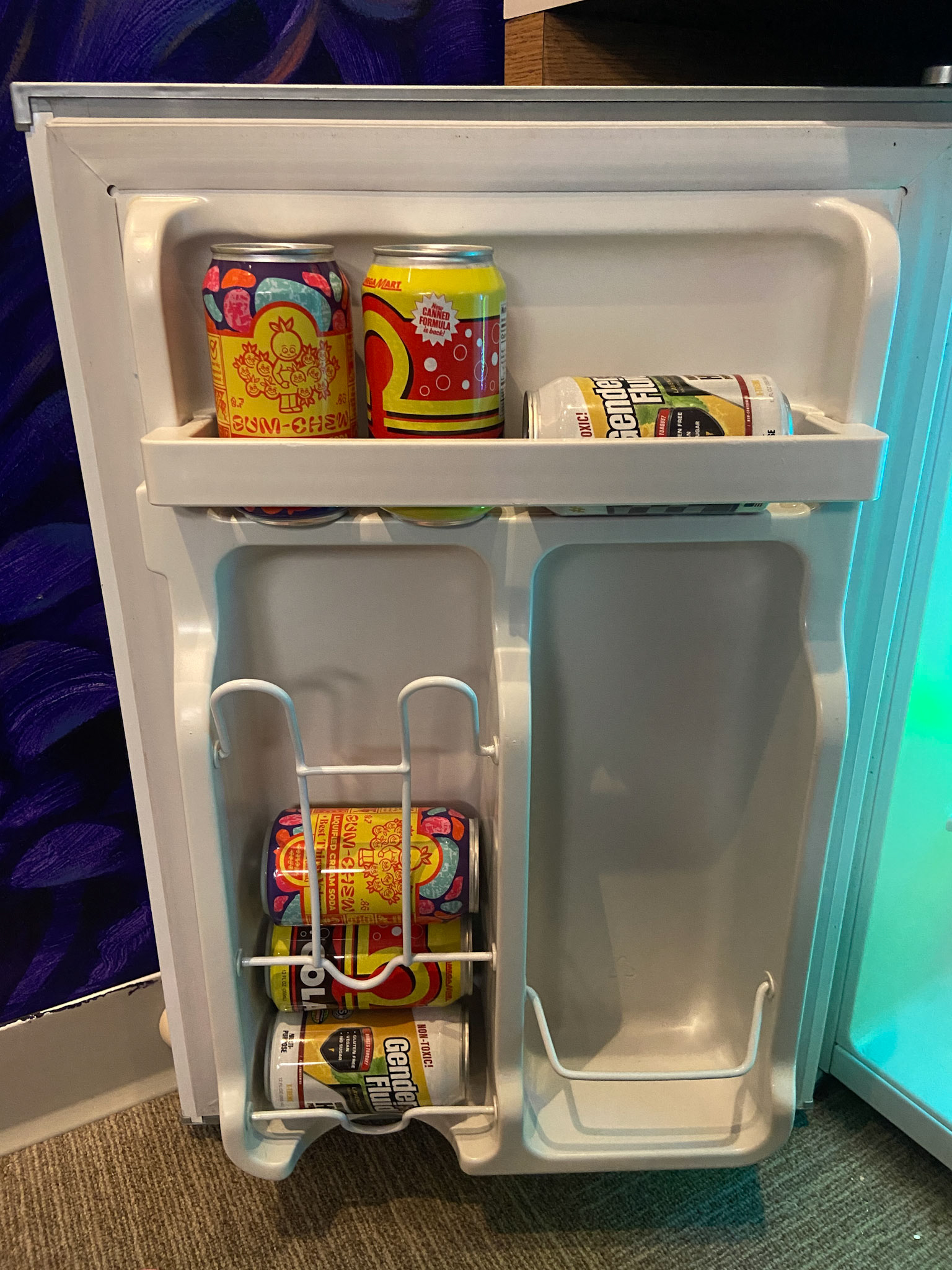 Placing the cans