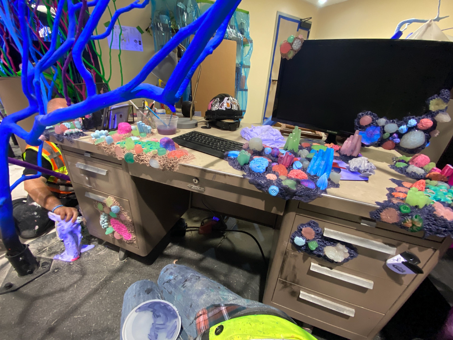 Jason Vines and I painting some more clusters