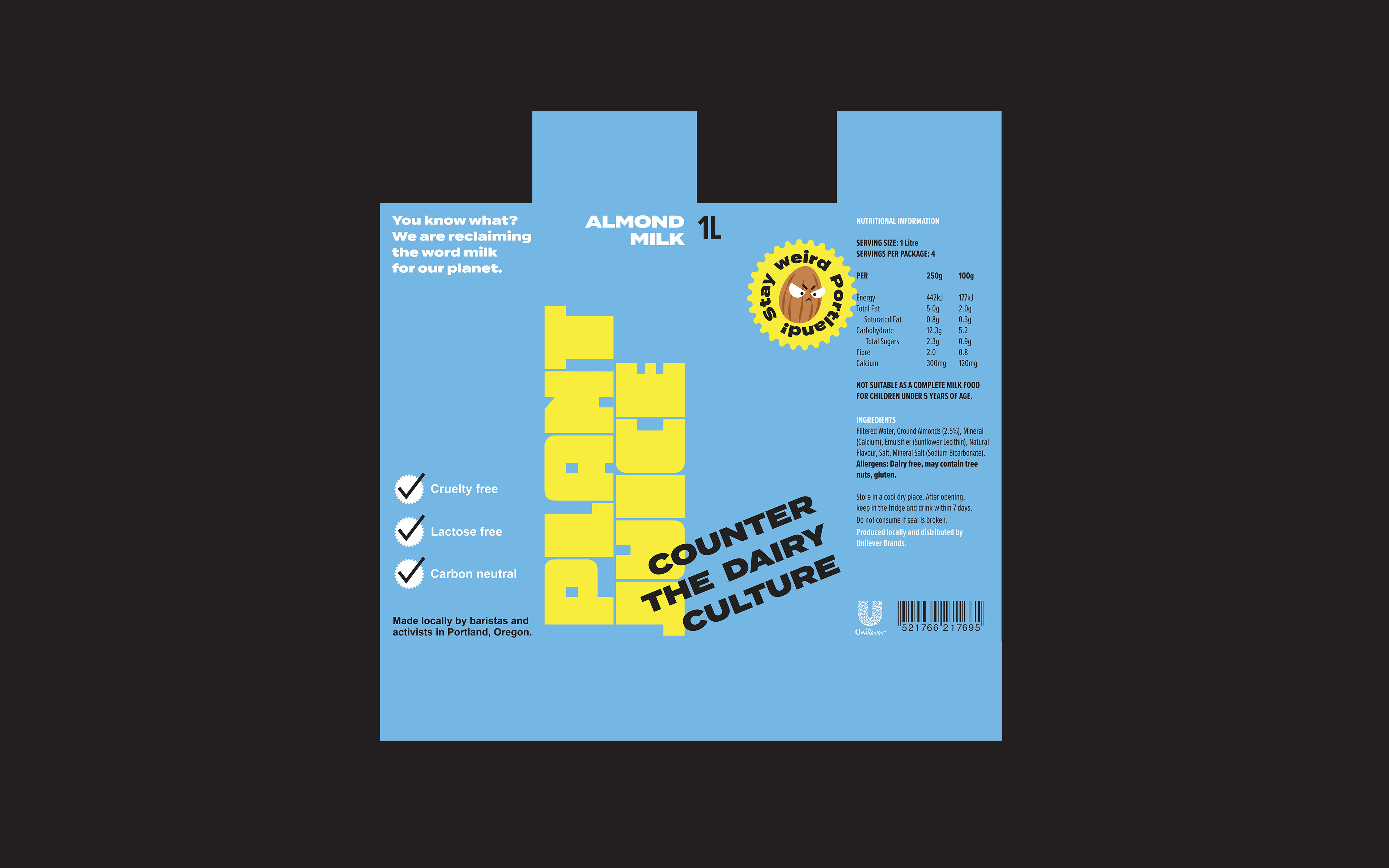 Milk Carton Dieline Design