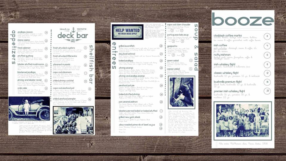 Kate Gearin - Deck Bar Menu