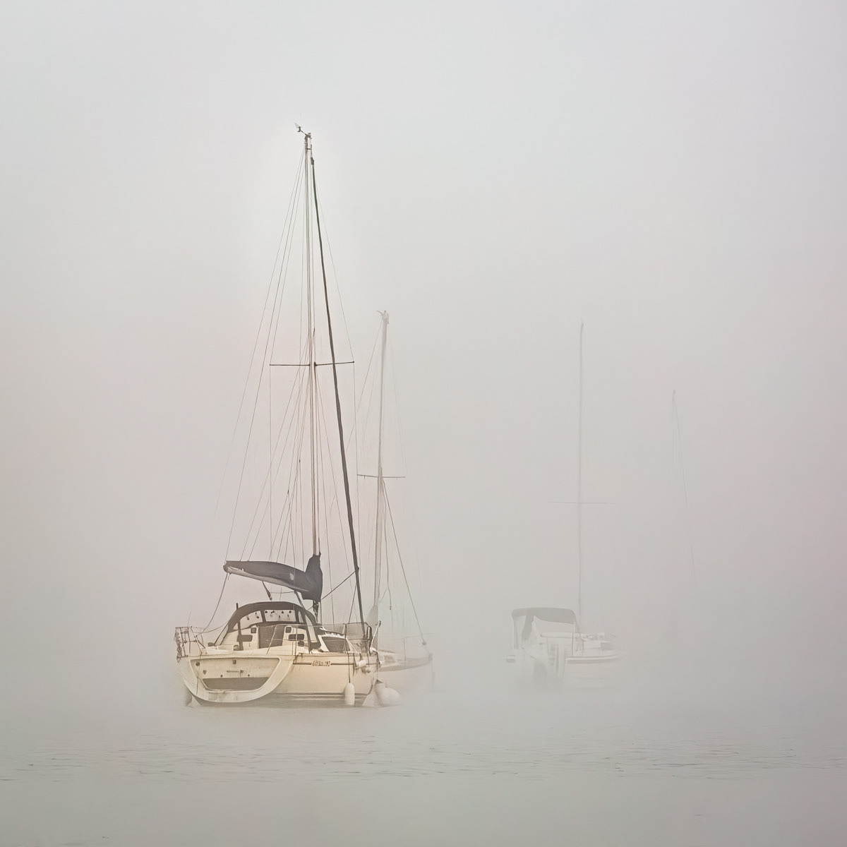 Derwentwater in the Mist by Tom Swallow