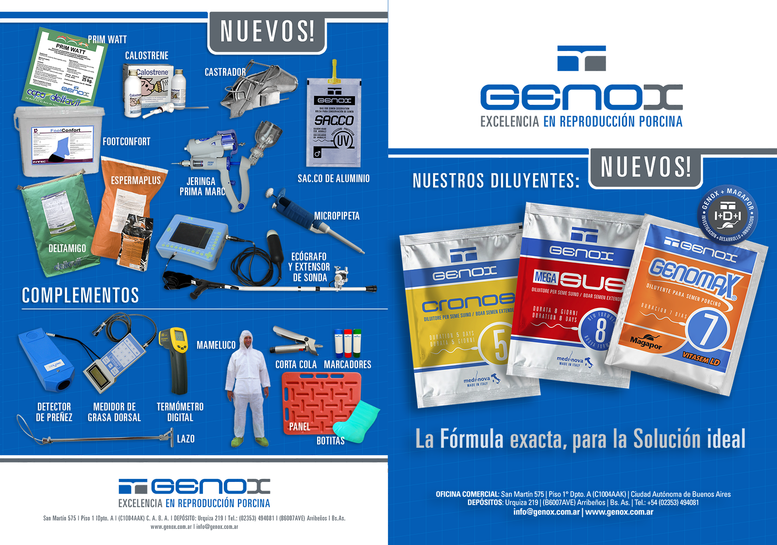 Folleto díptico Genox