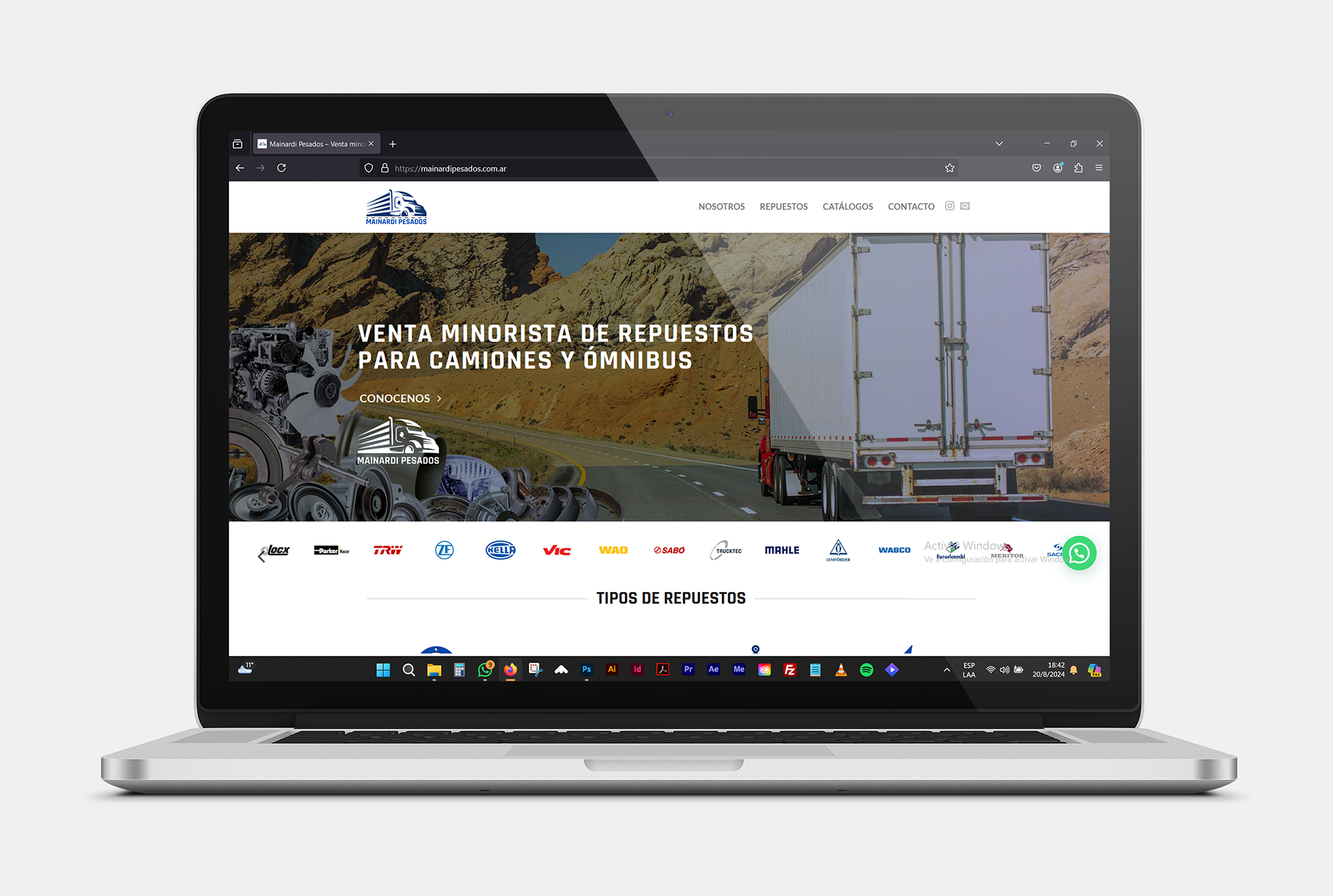 diseño web mainardi repuestos