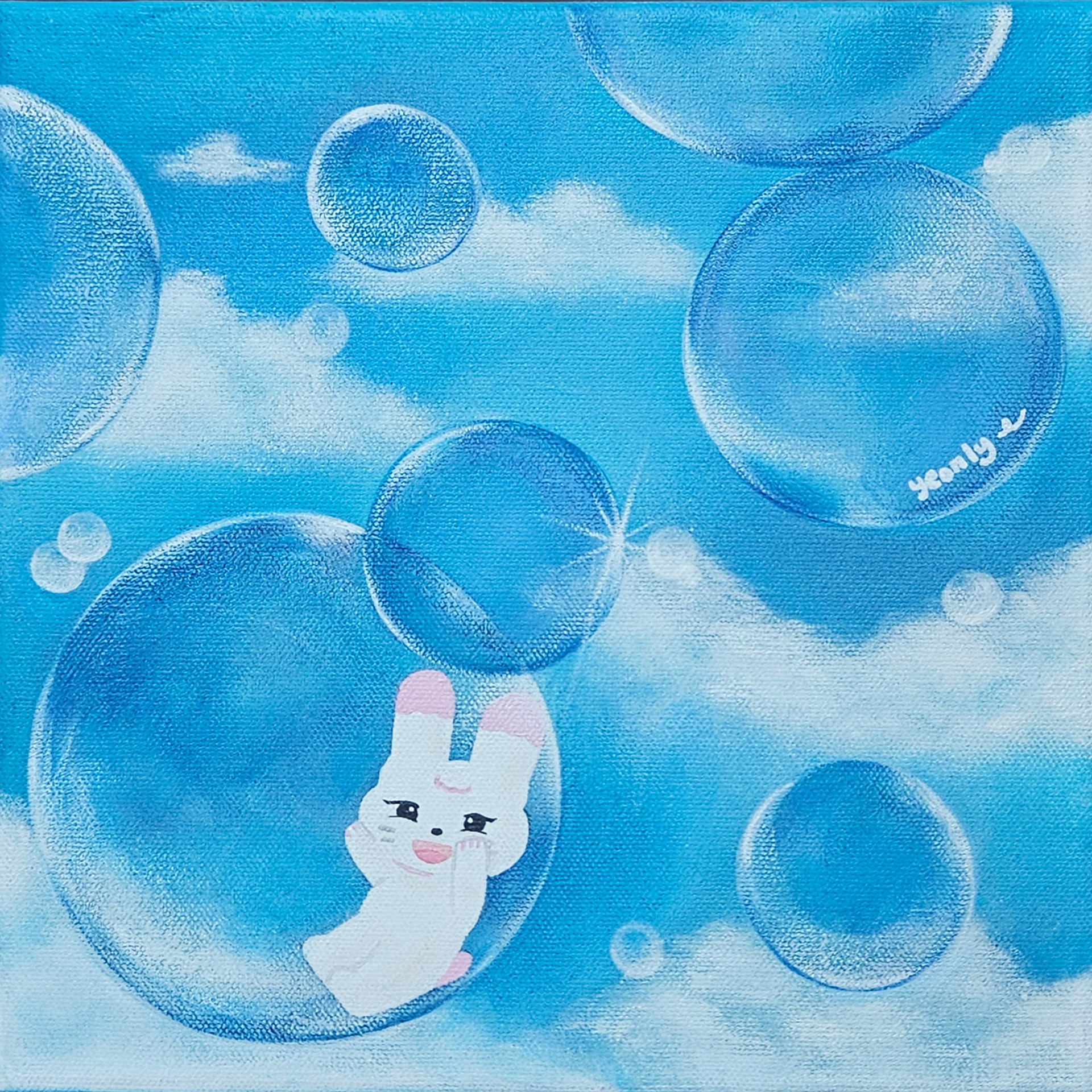 알랑말랑한 바람이야 / 25.0 × 25.0 cm / Acrylic on canvas