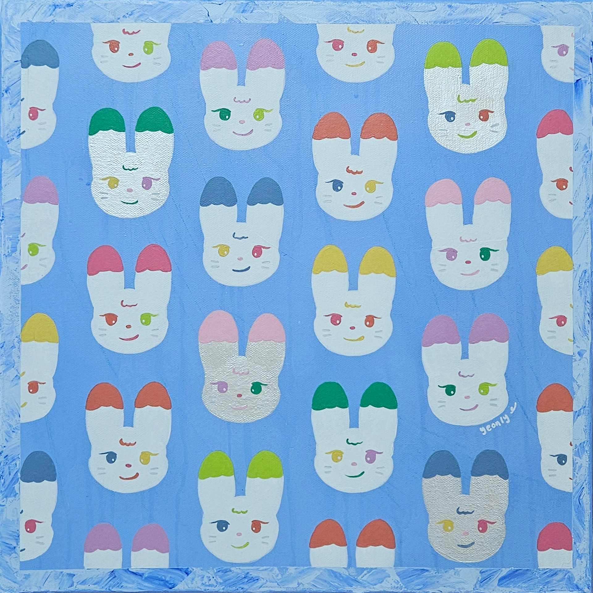 어떤 색 사랑이 좋아? / 40.0 × 40.0 cm / Acrylic on canvas