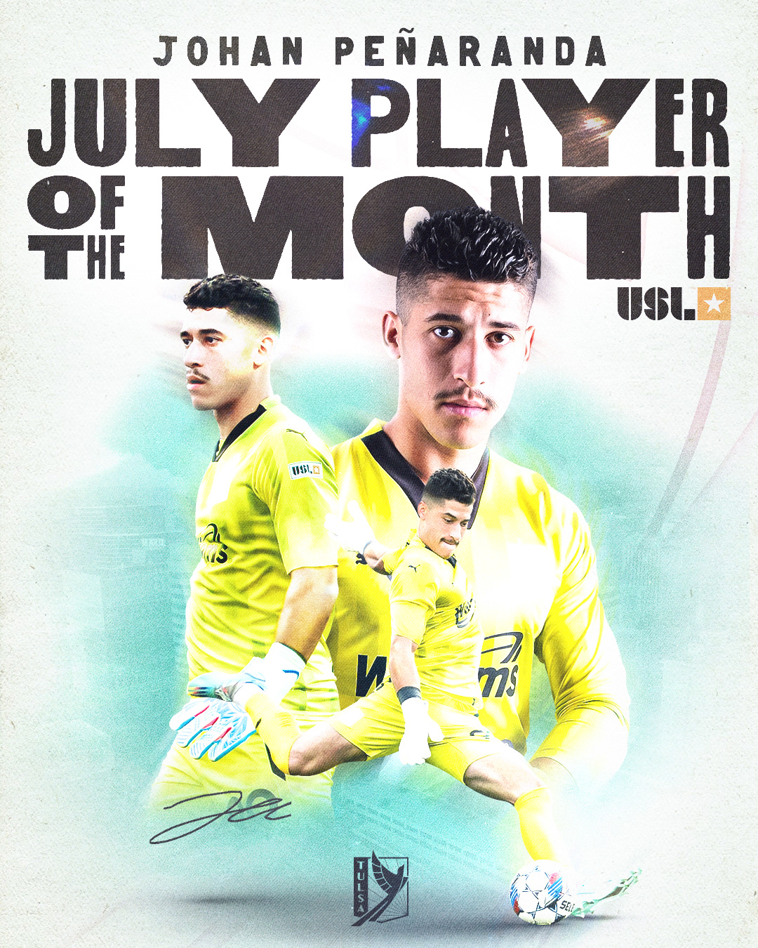 Johan Peñaranda USL Player of the Month Graphic | Aug 5, 2024