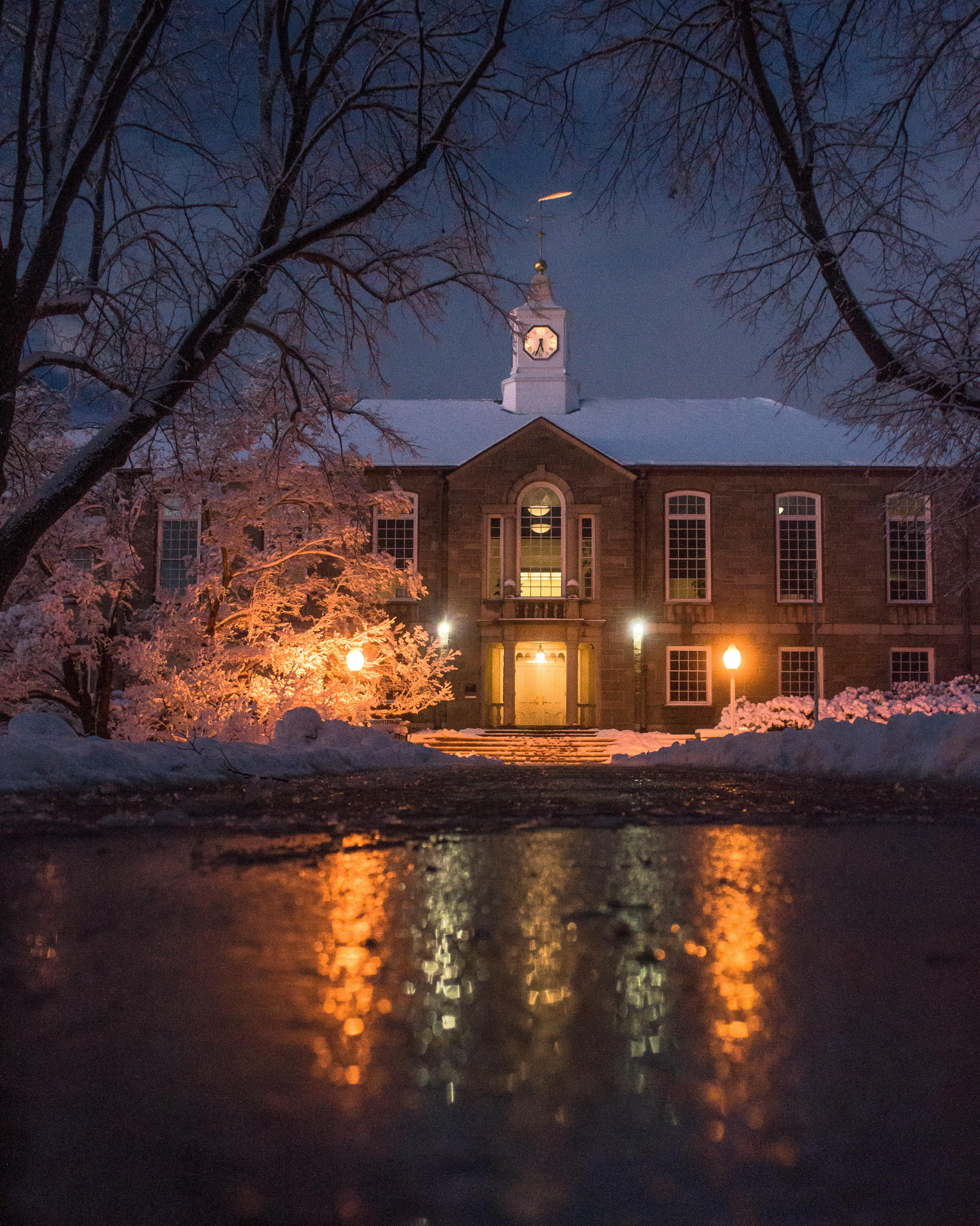 Green Hall at Dusk