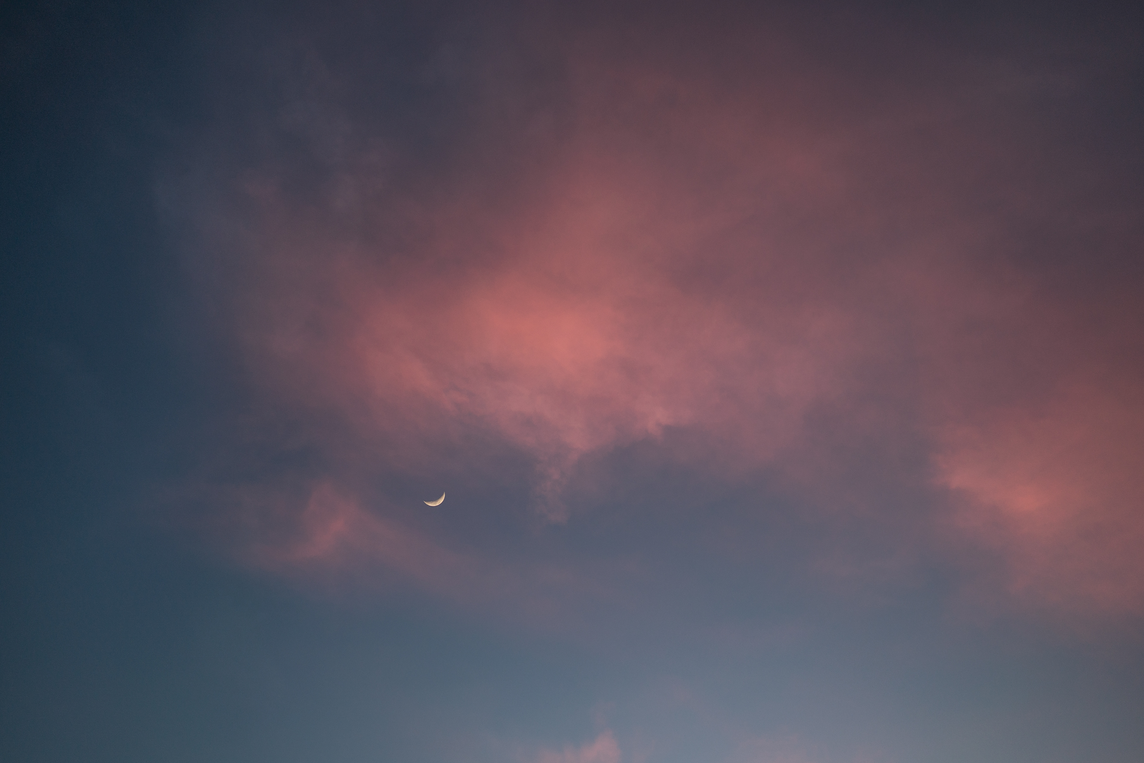 Sunset with Moon
