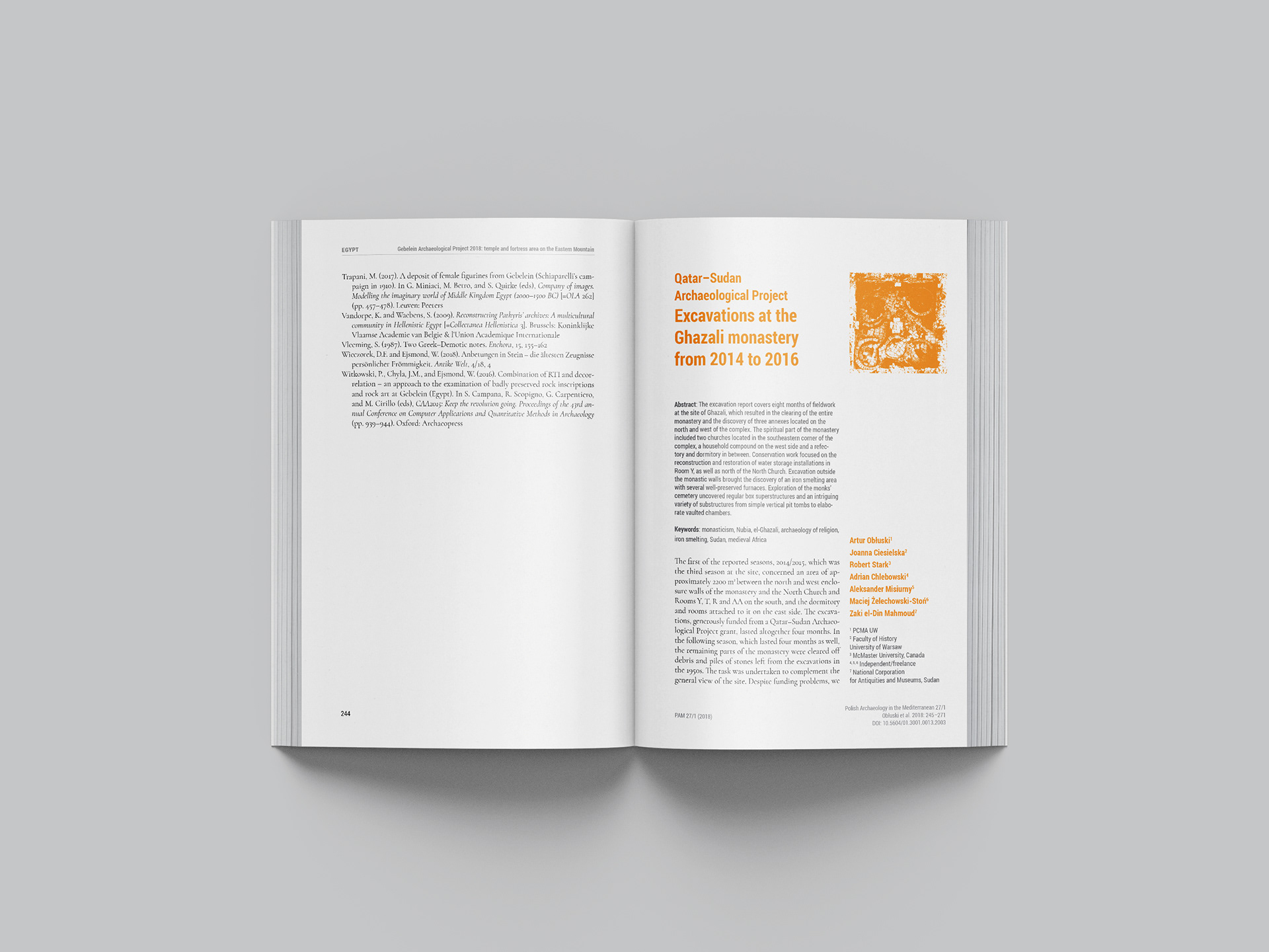 Book layout project "Polish Archaeology in the Mediterranean"
