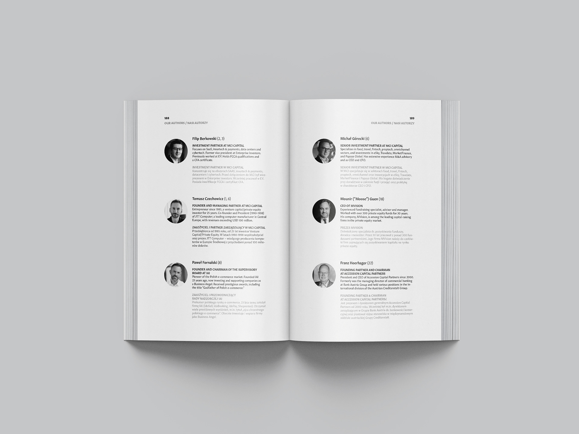 Book layout project "25 business lessons for the 25th anniversary of MCI Capital"