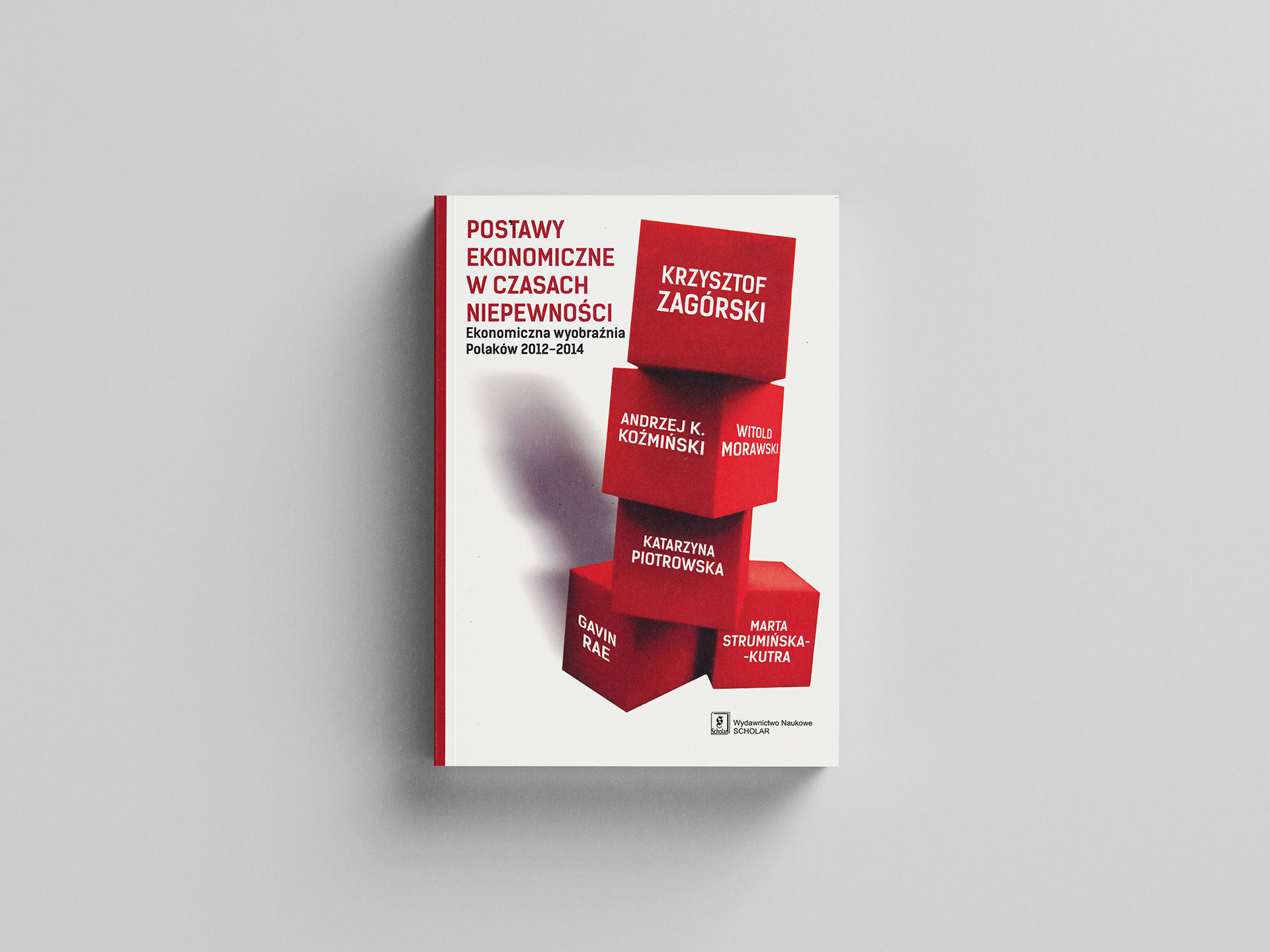 Cover and illustration project for 'Postawy ekonomiczne w czasach niepewności'