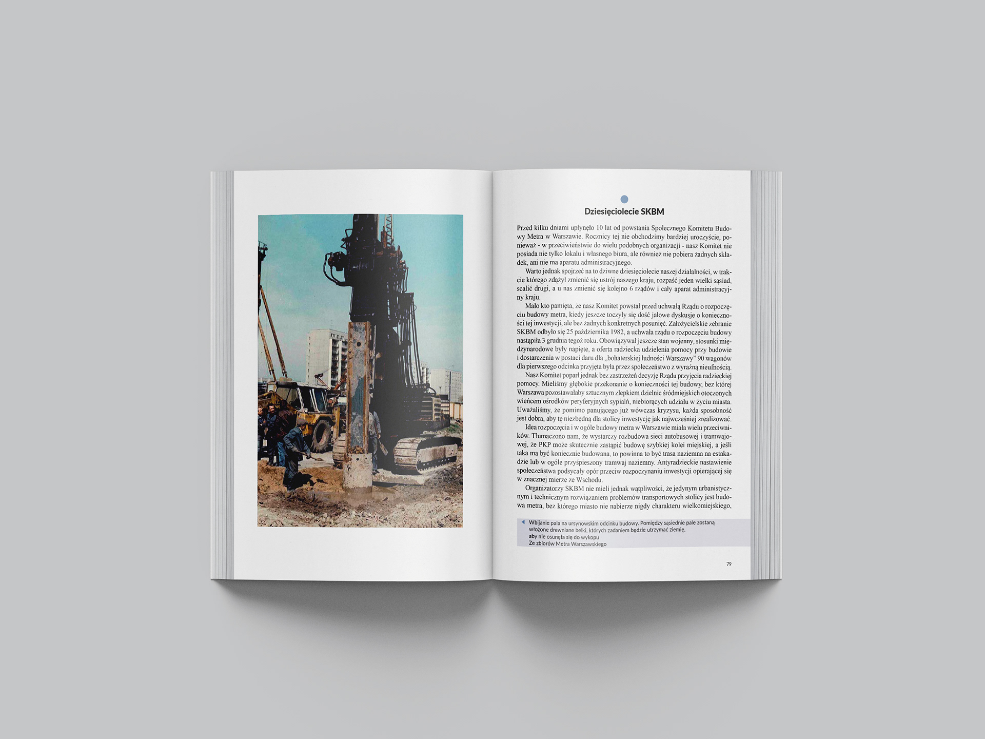 Book layout project "Metro w Warszawie" Andrzej Rogiński