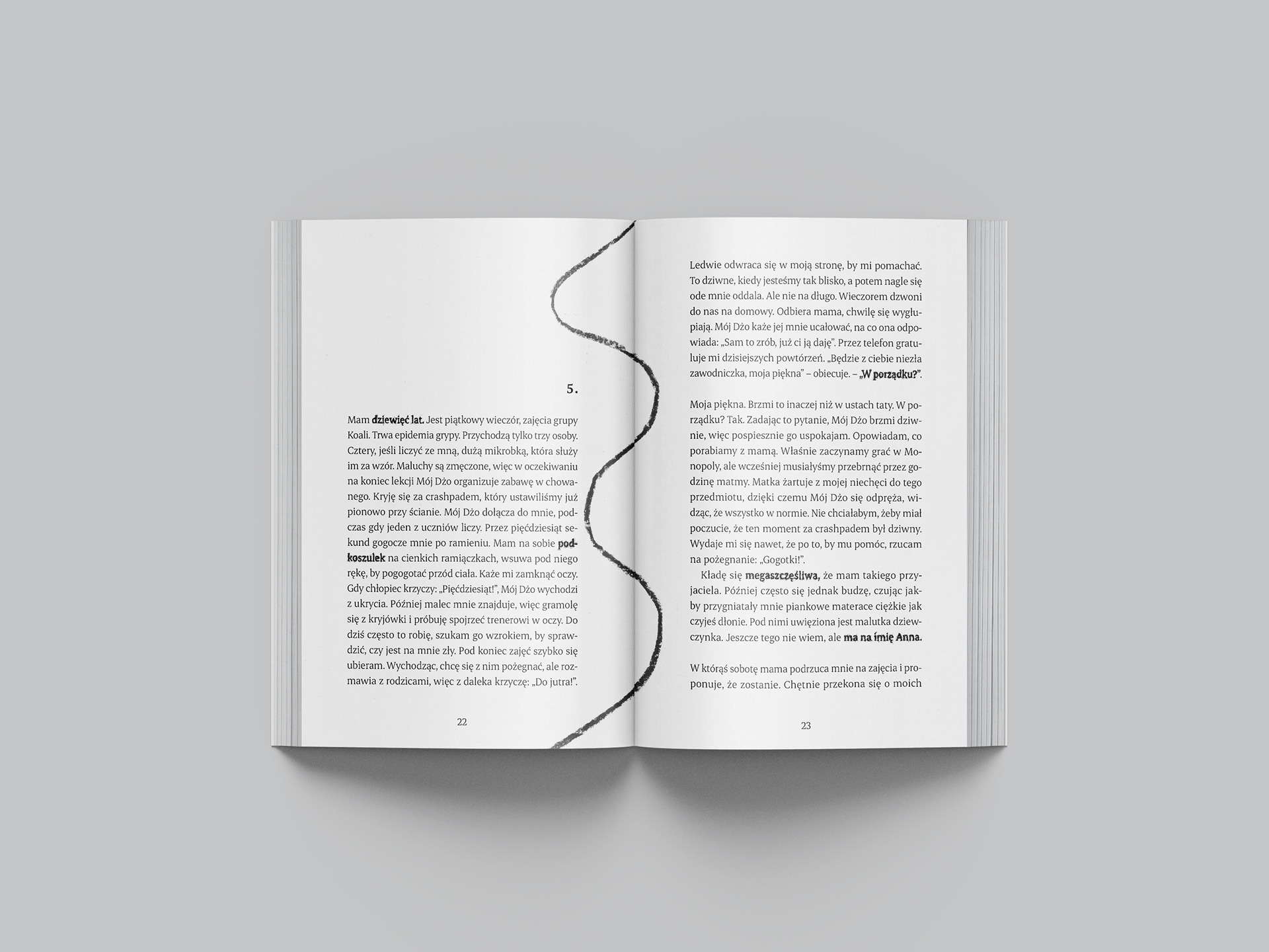 Book layout project "Powtórzenia" Claire Castillon