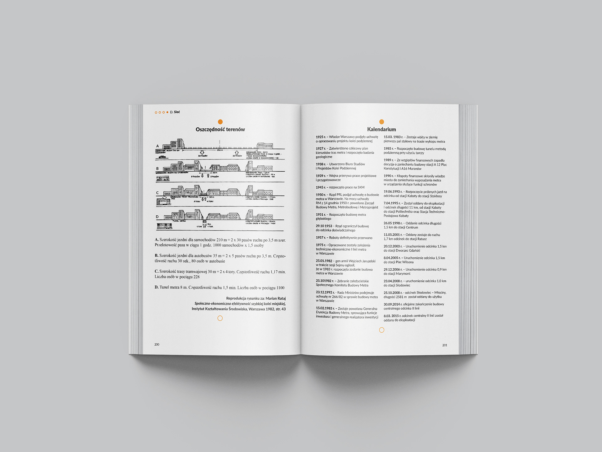 Book layout project "Metro w Warszawie" Andrzej Rogiński