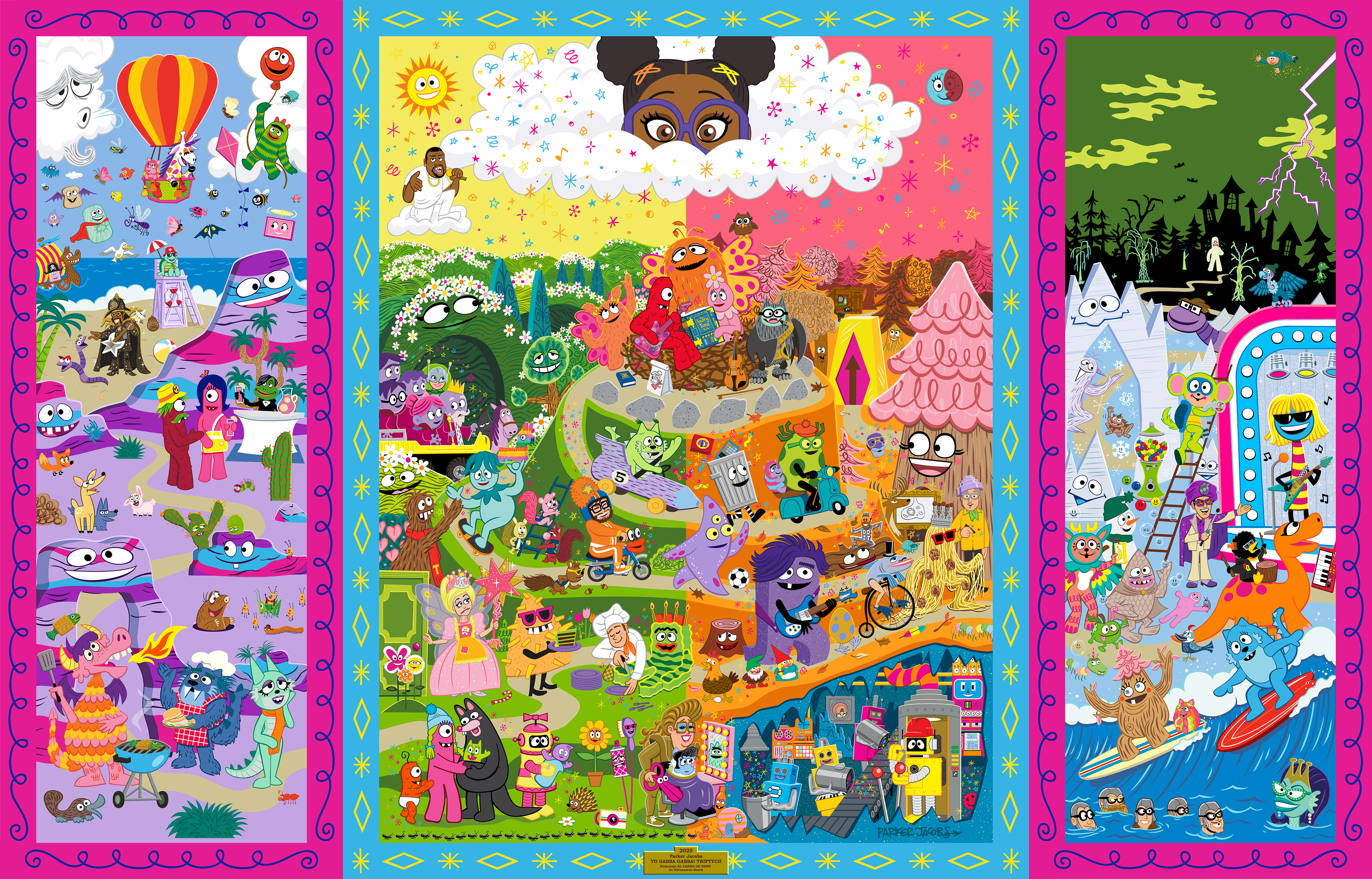 The Yo Gabba Gabba! Triptych open