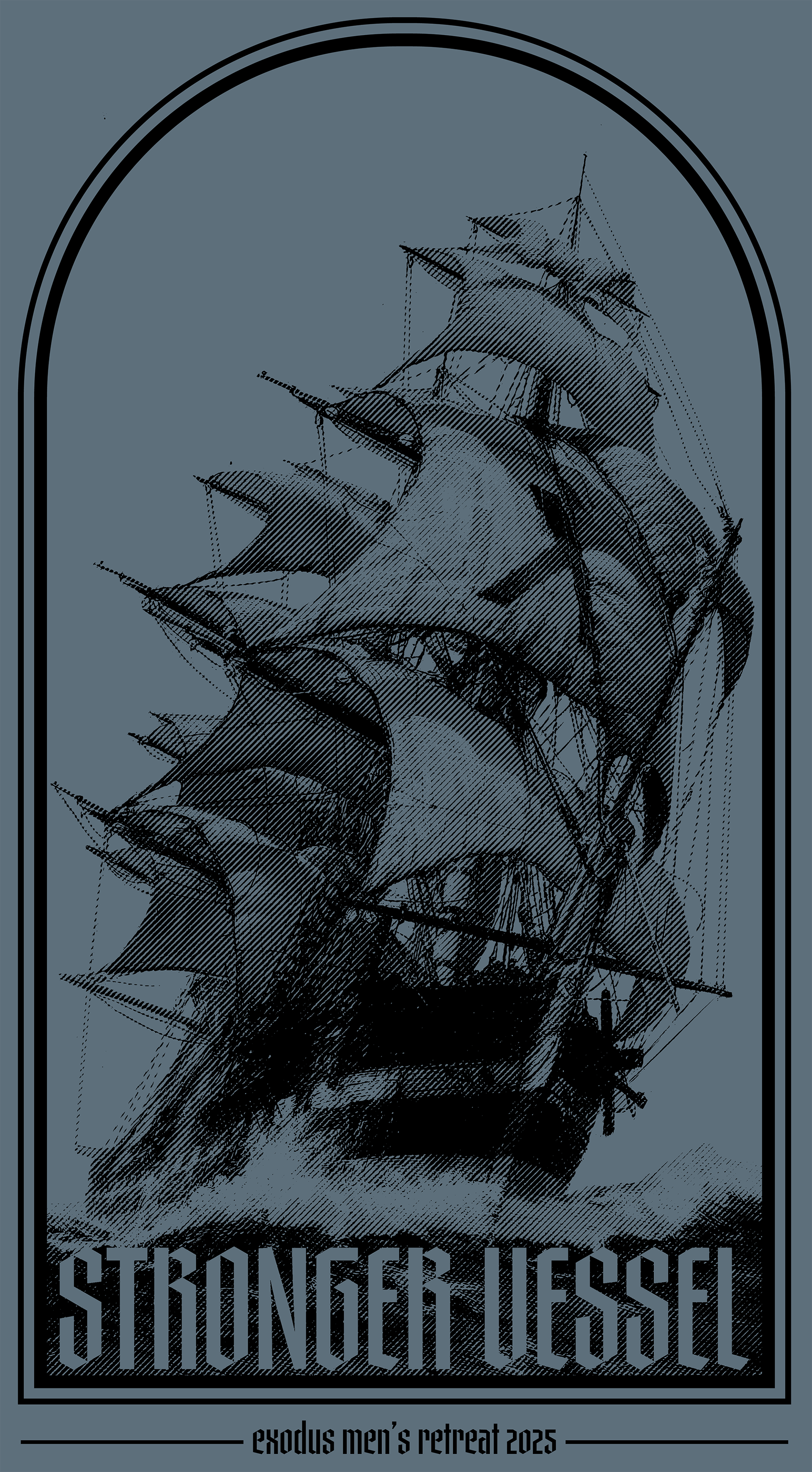 T-shirt design for Exodus Men's Retreat 2025