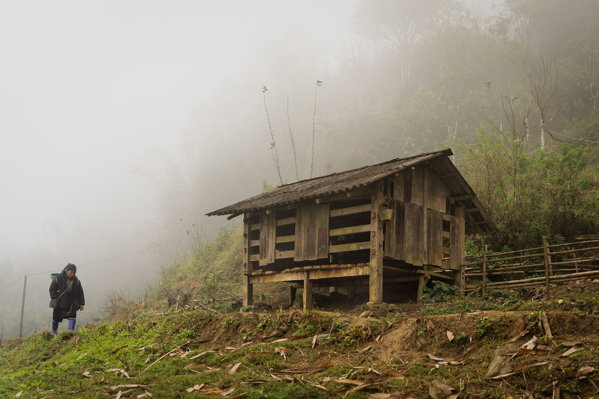 Trail to a Hmong ethnic village