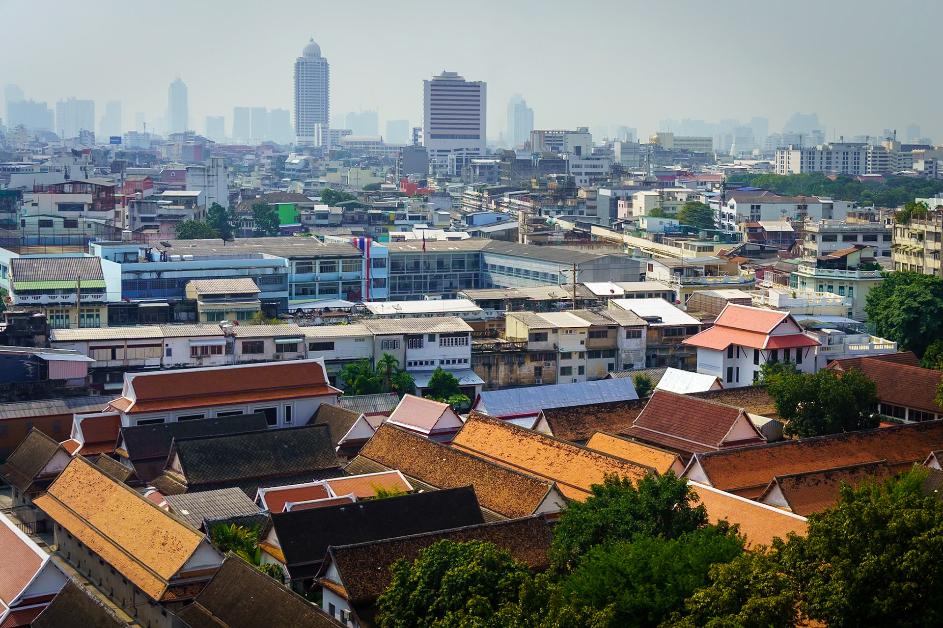 View from Wat Saket Ratchawora Mahawihan