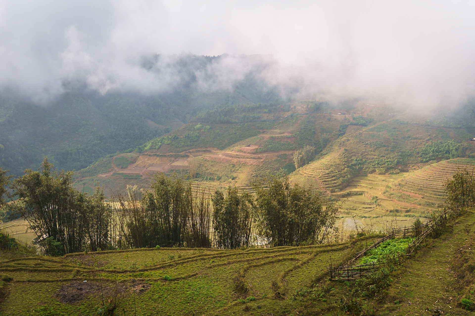 Trail to a Hmong ethnic village