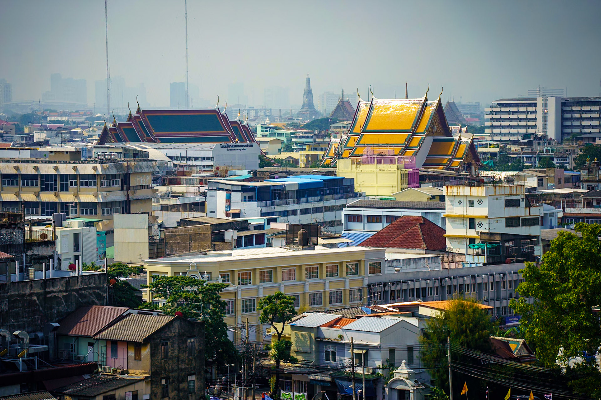 View from Wat Saket Ratchawora Mahawihan