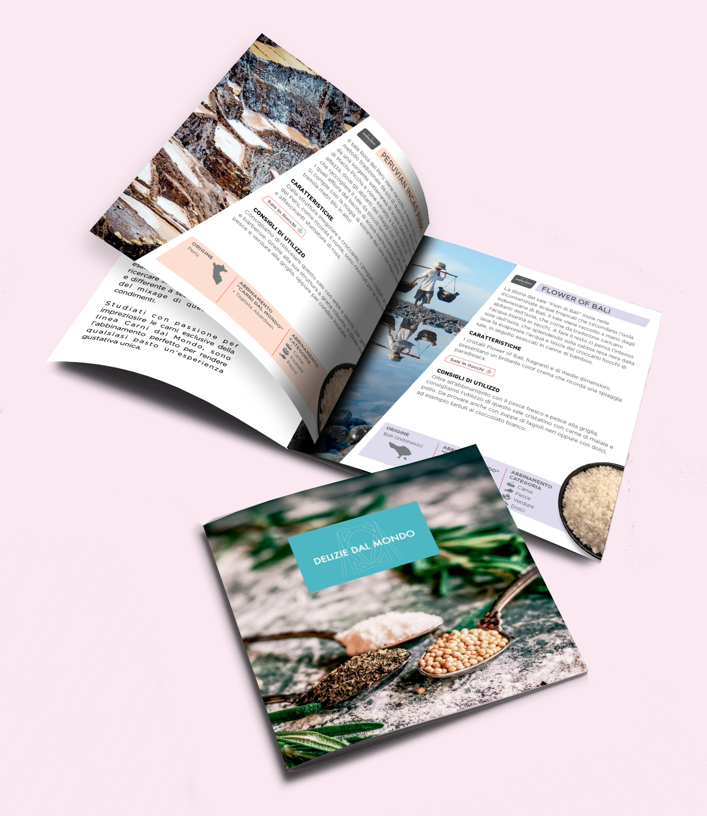 Lombardia Carni - Brochure design for "Delizie dal Mondo", salt and spice (2017)