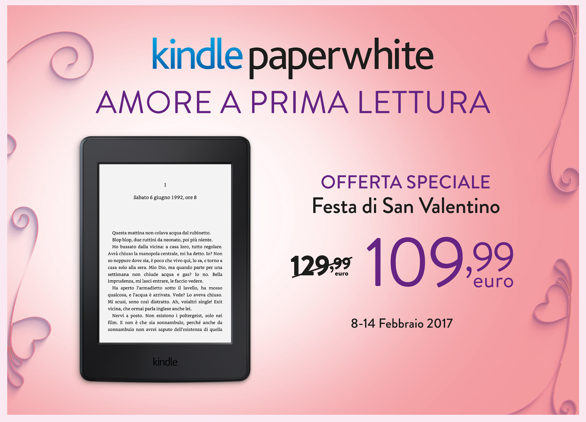 Amazon - Advertising page for tablet (2018)