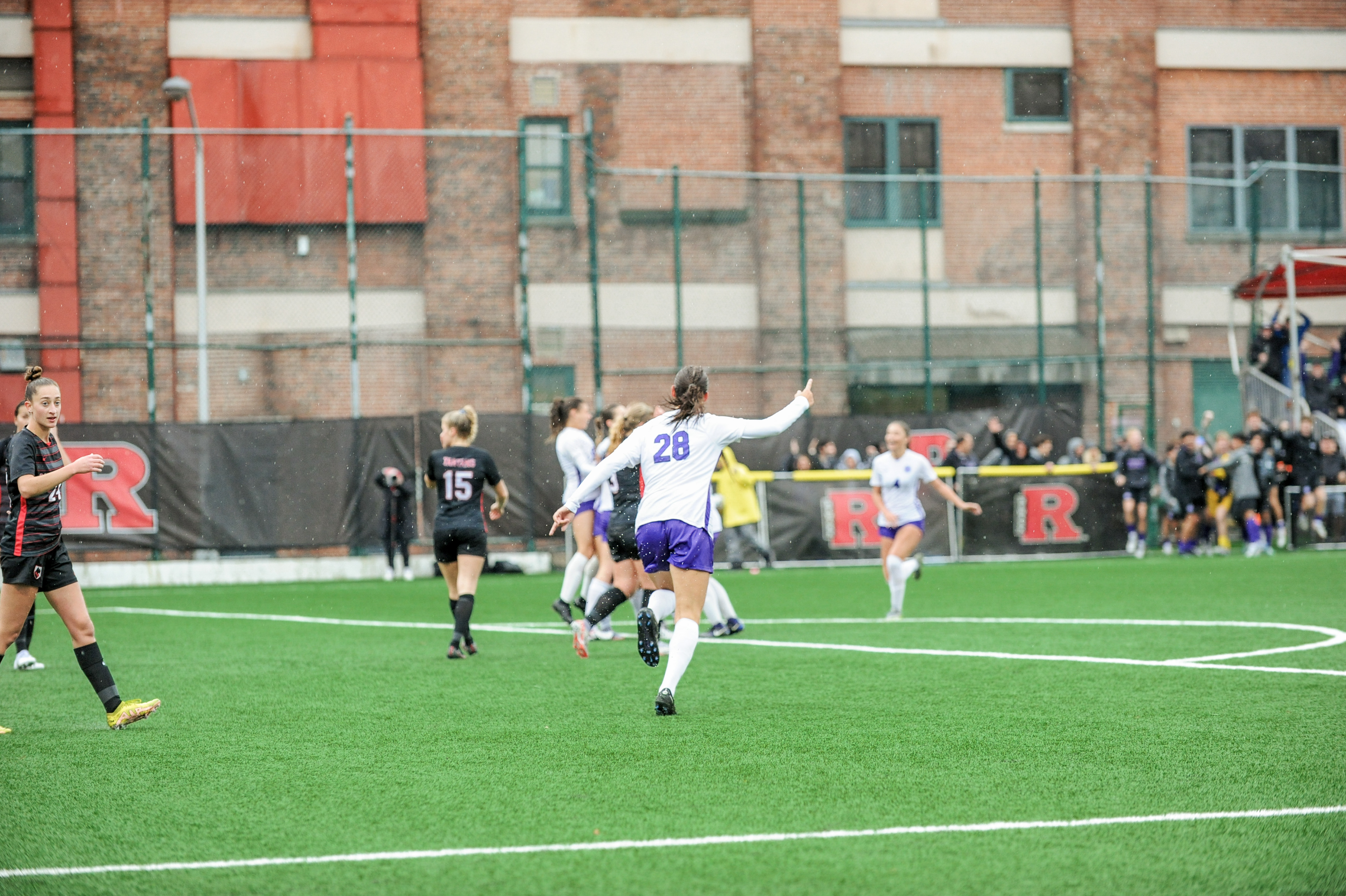 Kelli Keady Runs to Celebrate with Teammates After Goal