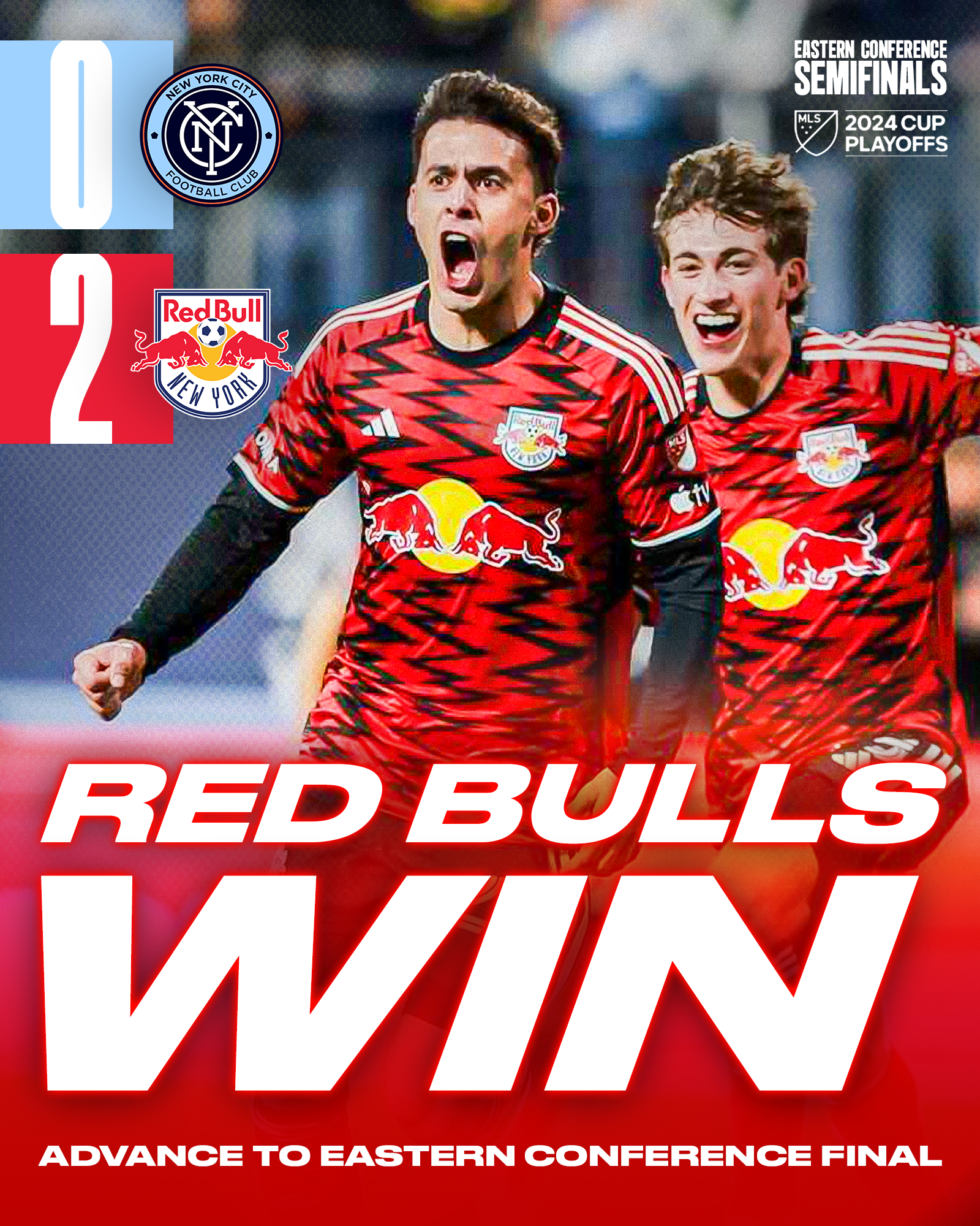 RED BULLS WIN Full Time Look