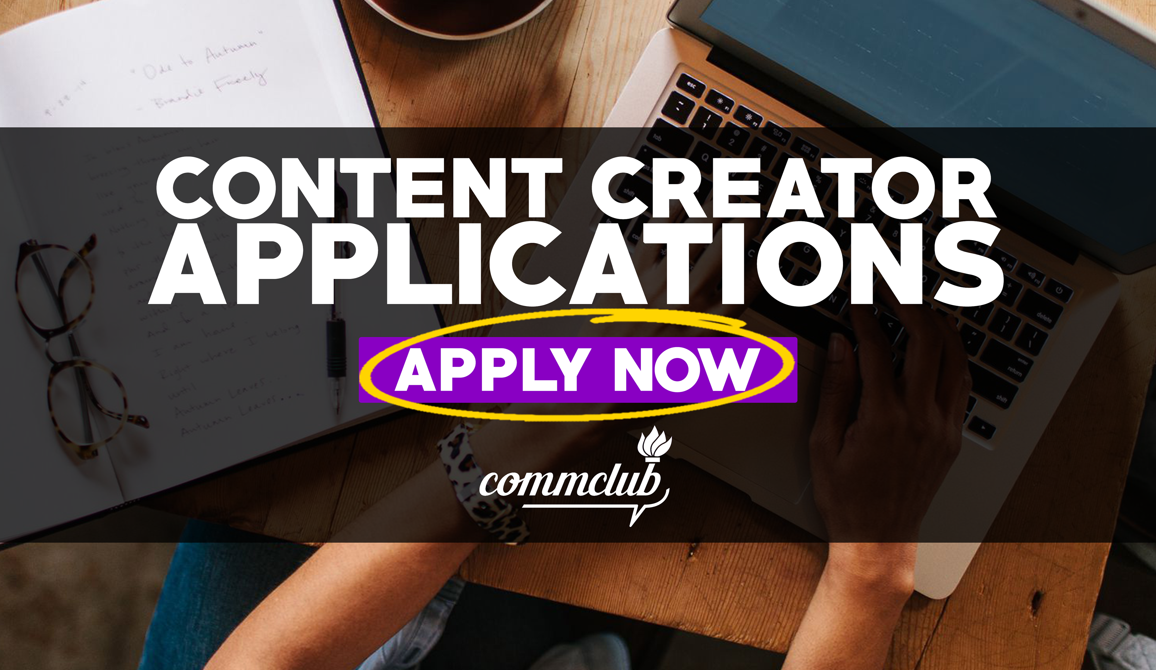 Content Creator Applications Newsletter Banner