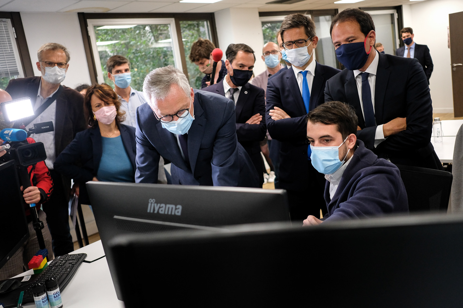 Bruno le Maire, Ministre de l'Économie et des Finances et Cedric O secrétaire présentent le “#PlanTech” pour soutenir les entreprises technologiques touchées par le Covid-19. Paris, France. 05 Juin 2020.