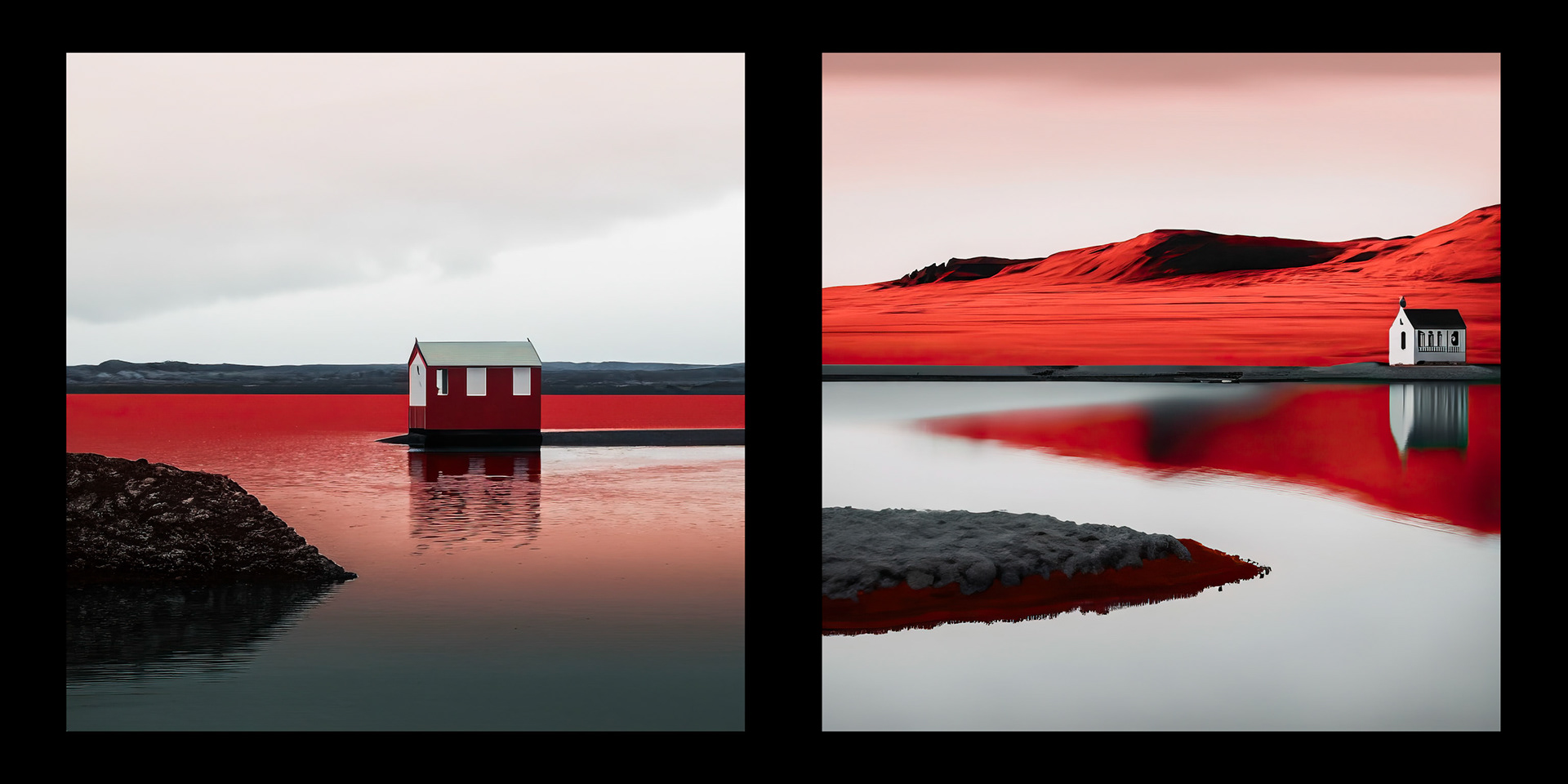 Diptychon Häuser am Meer-01