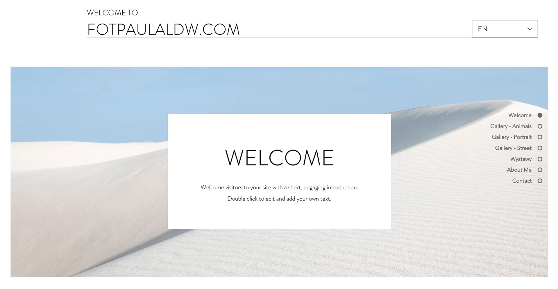 2023 Photographer Website Concept