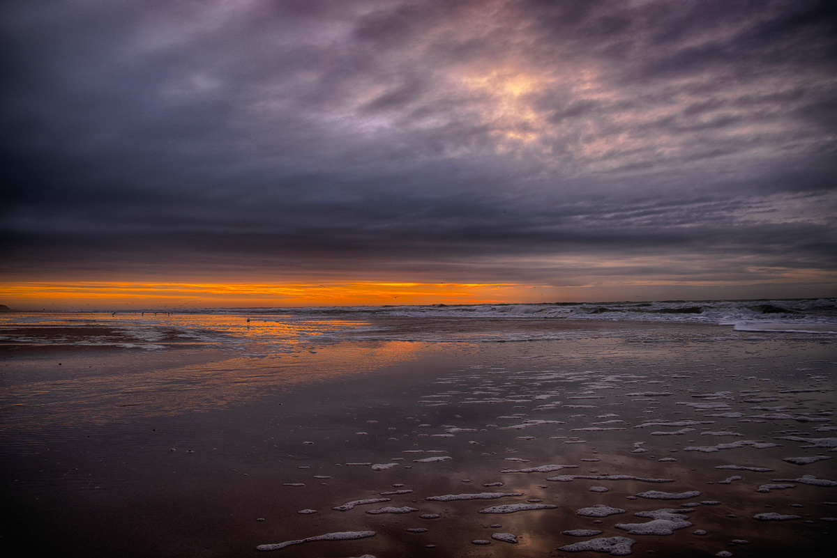 Ondergaande zon Texel