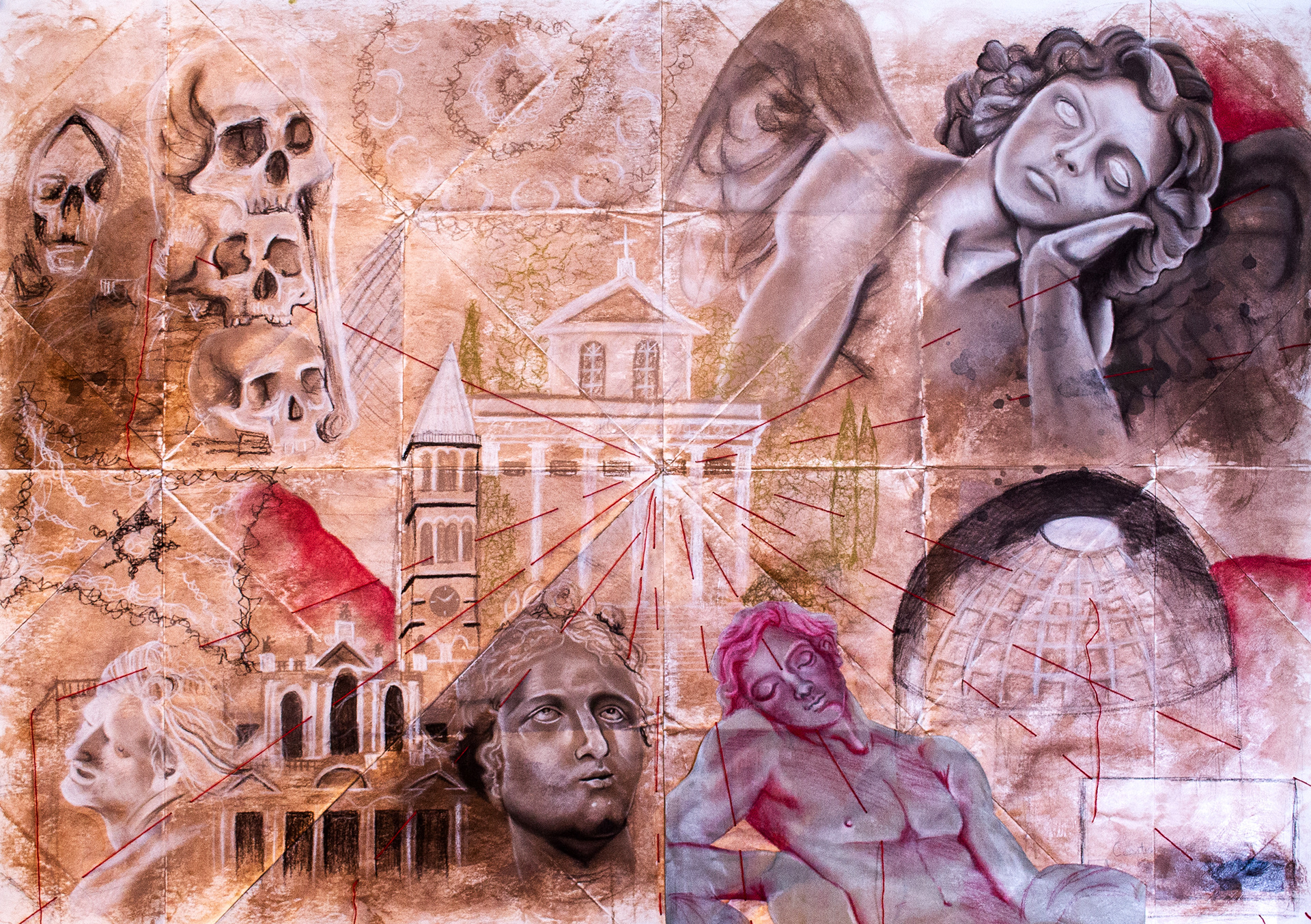 2022, Mixed Media on Heavy weight Paper