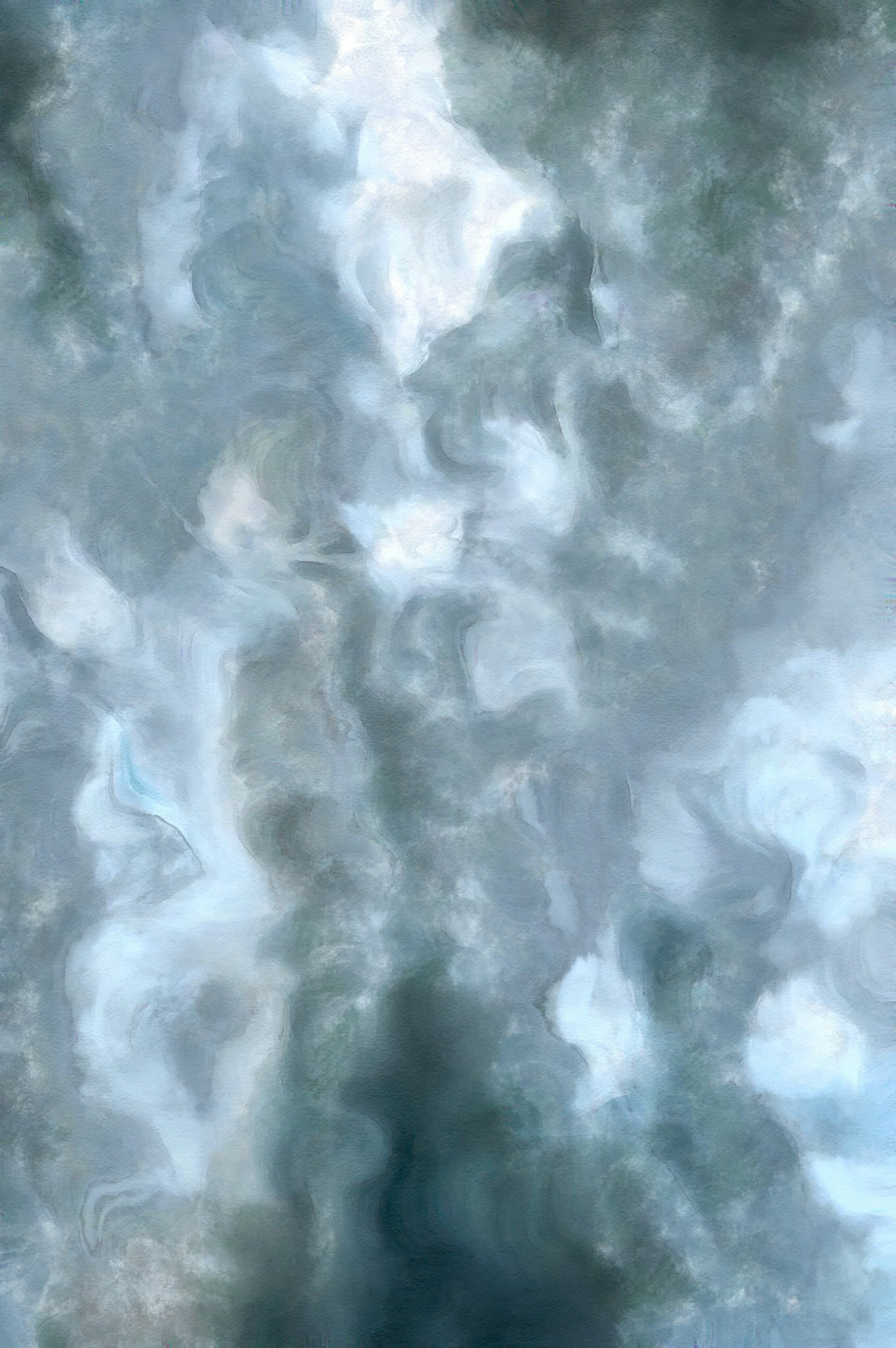 Abstract Blue Grey Tones Watercolor