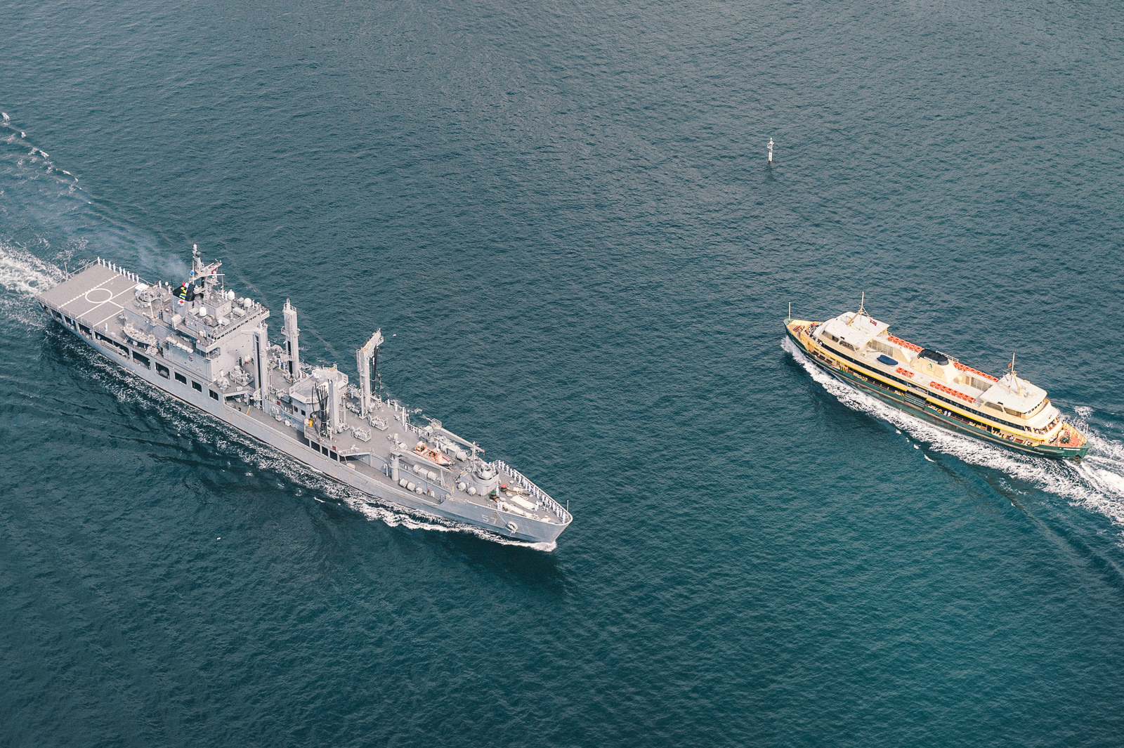 Sydney Harbour Naval Ship & Sydney Ferry