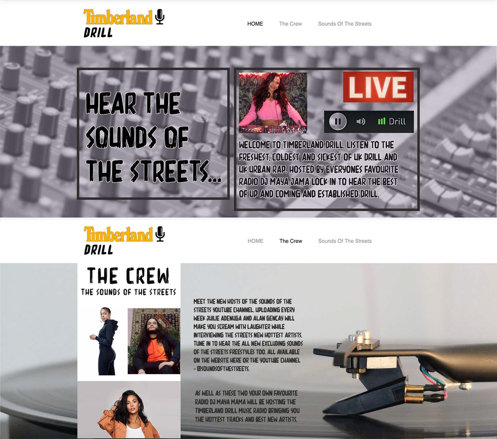 Web-Radio mock up