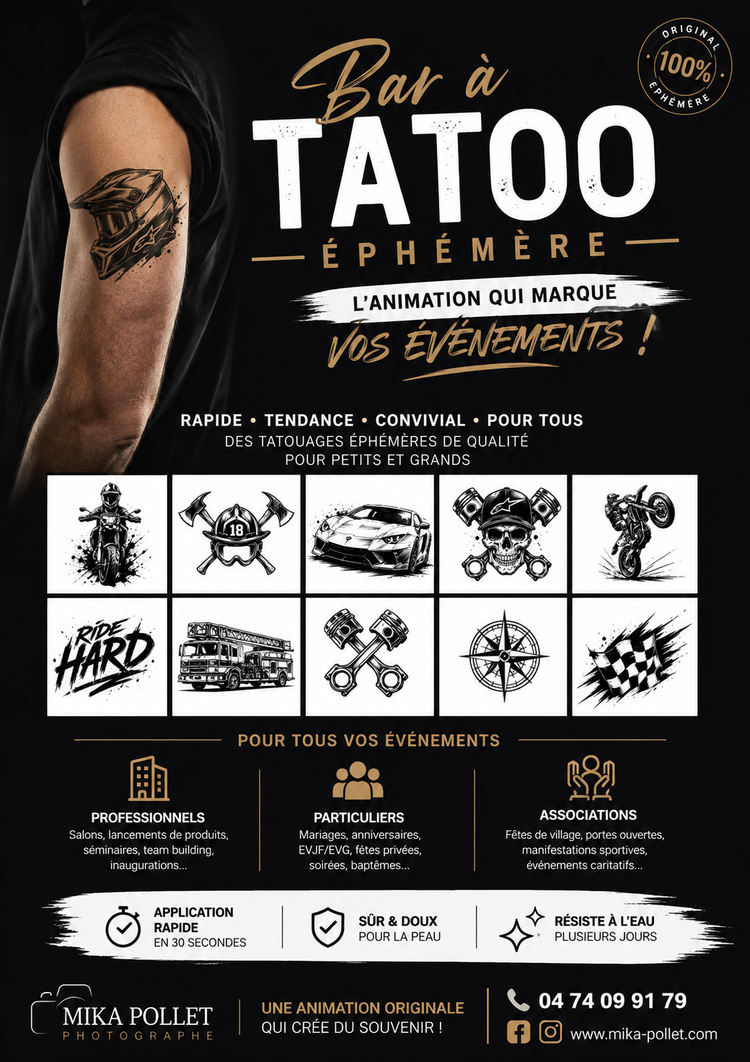 Bar à Tatoo éphèmère. L'Animation qui marque vos évènements