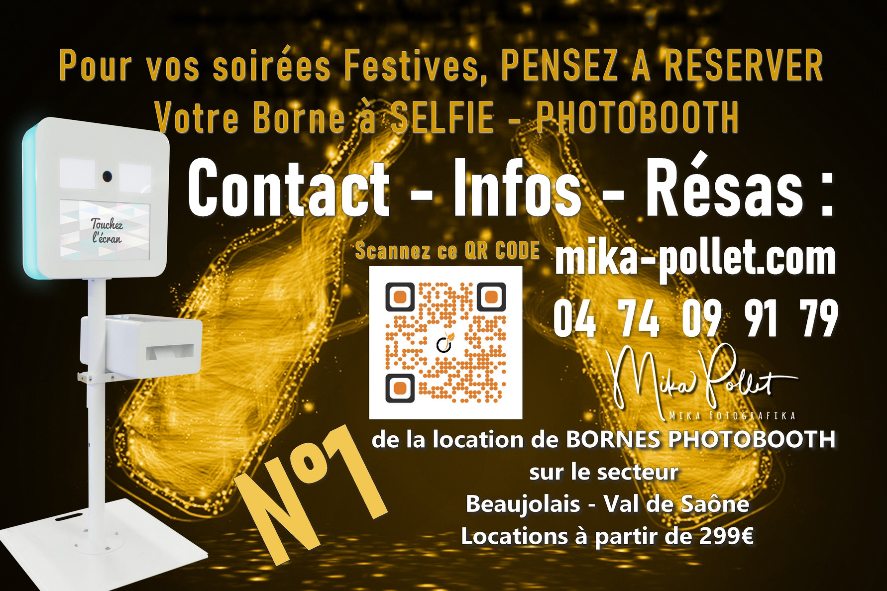 location bornes selfie photobooth à villefranche en beaujolais, lyon et val de saone