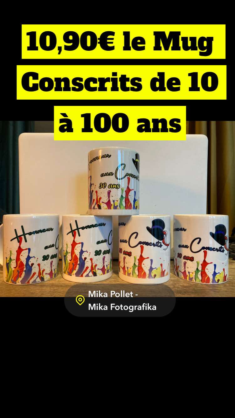 prix MUG CONSCRIT 10.90€ à ANSE