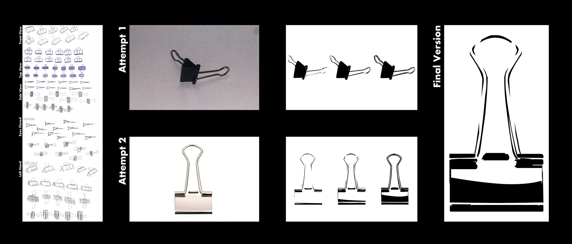 Graphic Translation of a Binder Clip