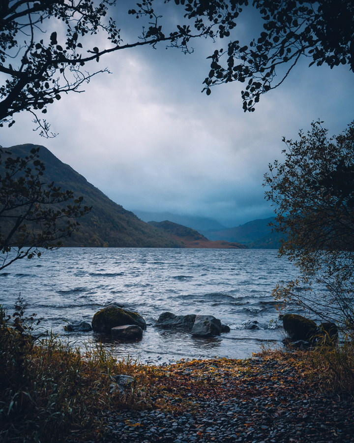 Ulswater pebble beach view