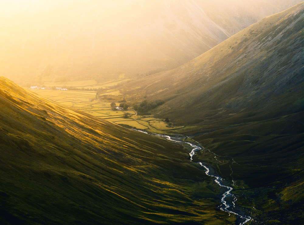 Valley glow in Wasdale, at sunset