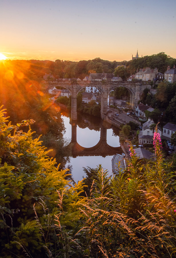Golden hour over the River Nidd at Knaresborough