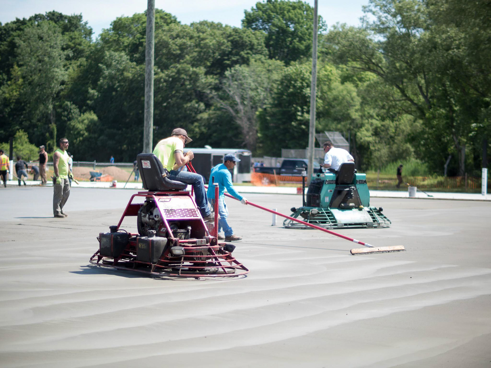 R. S. Site &amp; Sports tennis courts pour at North Branford High School