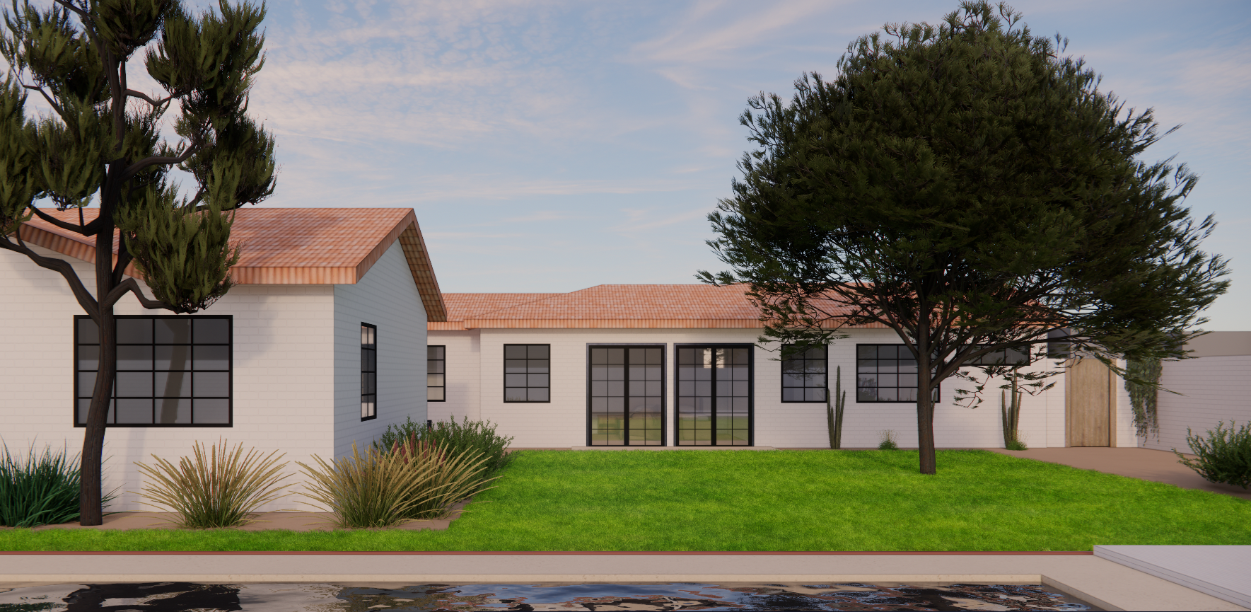 EXTERIOR RENDERING - BACKYARD ADDITION